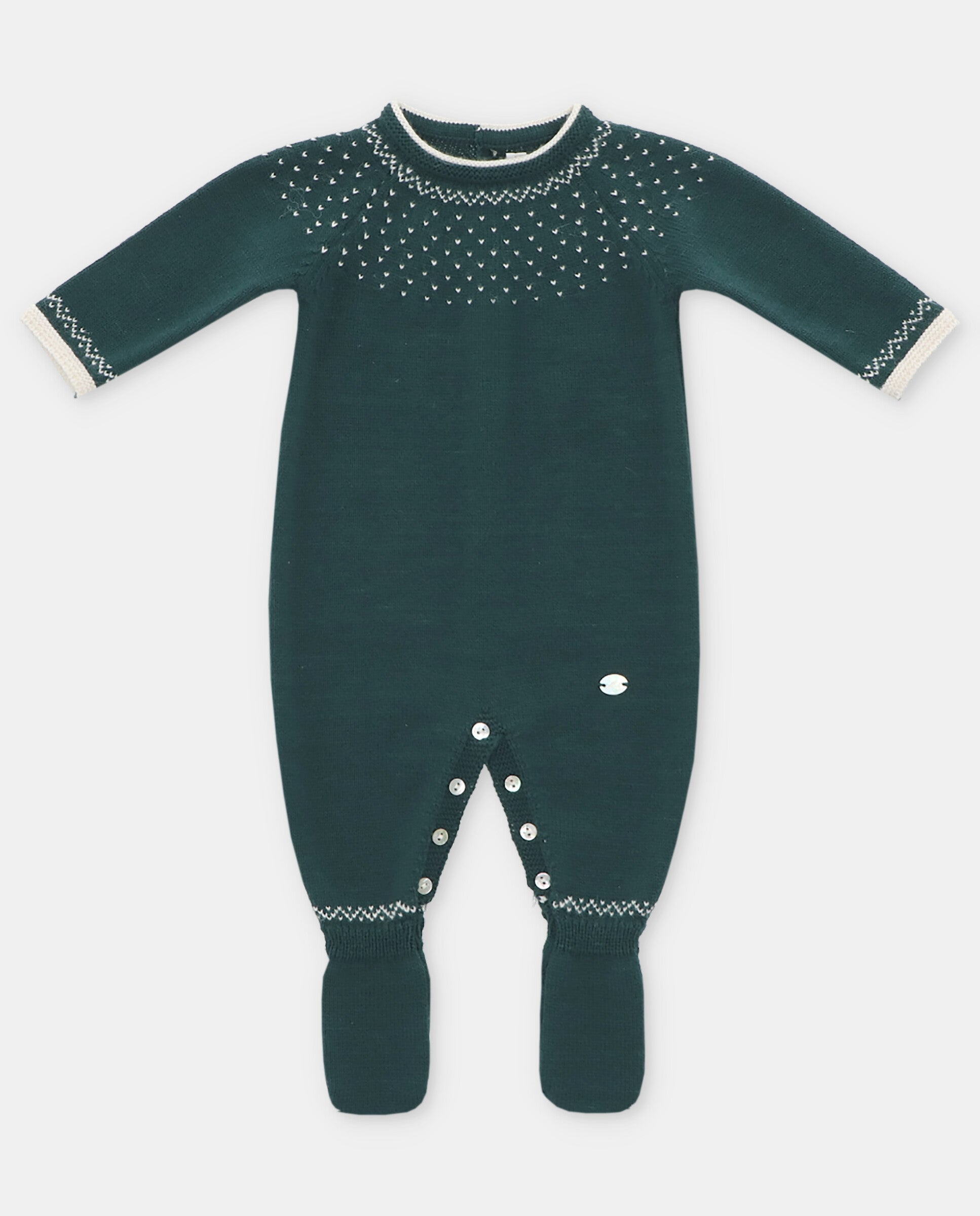 Knitted romper for boys