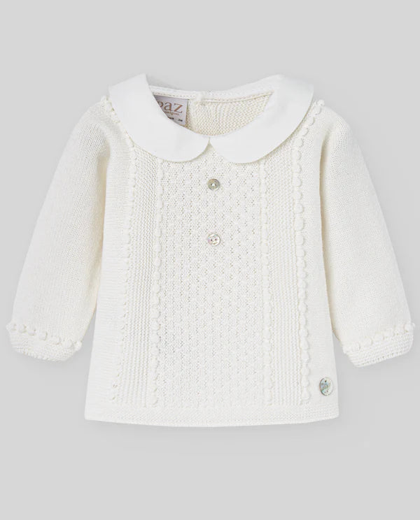 Paz knitted wool sweater and leggings set.