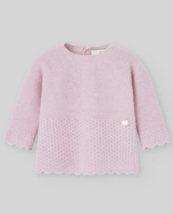 Essentia pink cashmere wool sweater.