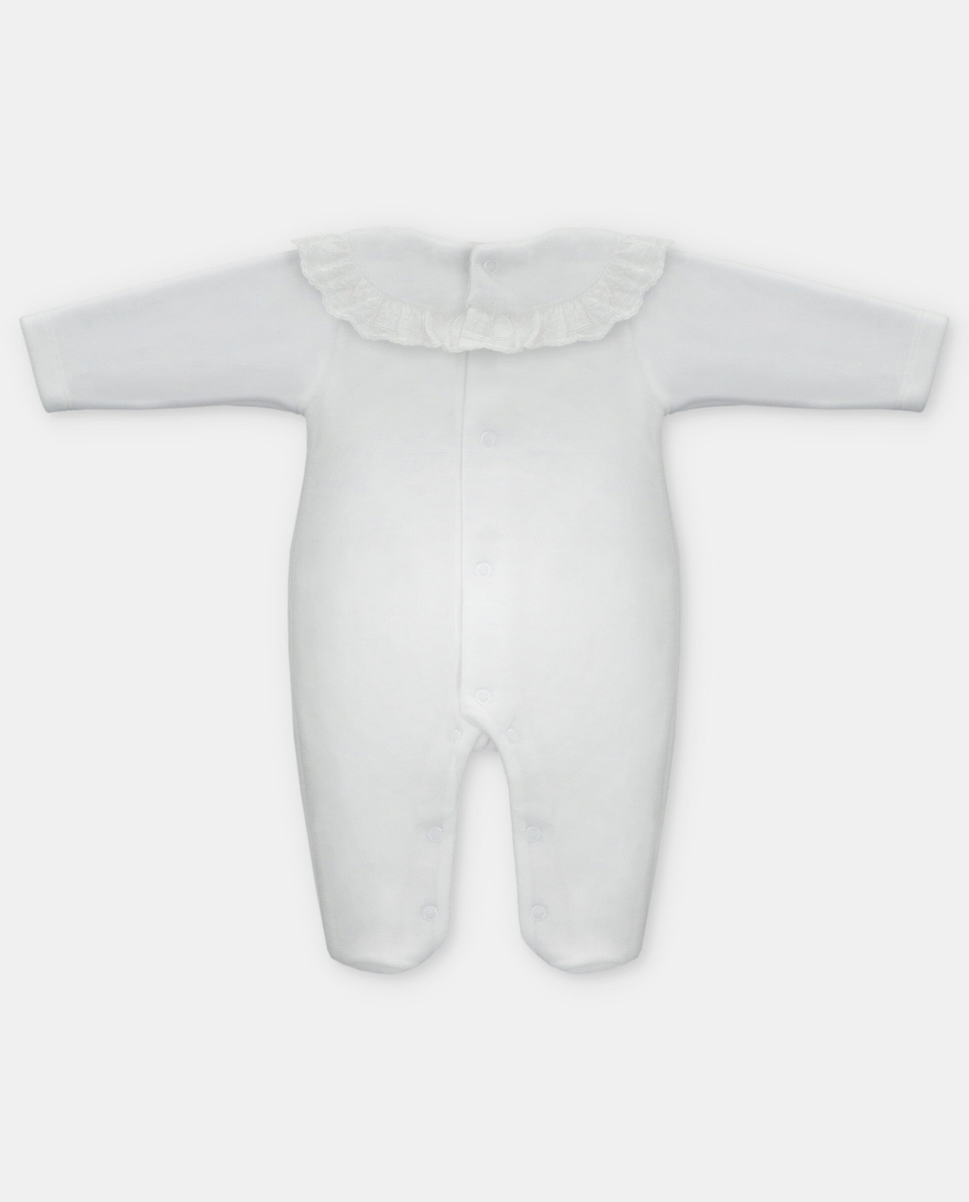 Ruffle in yoke girl pyjama