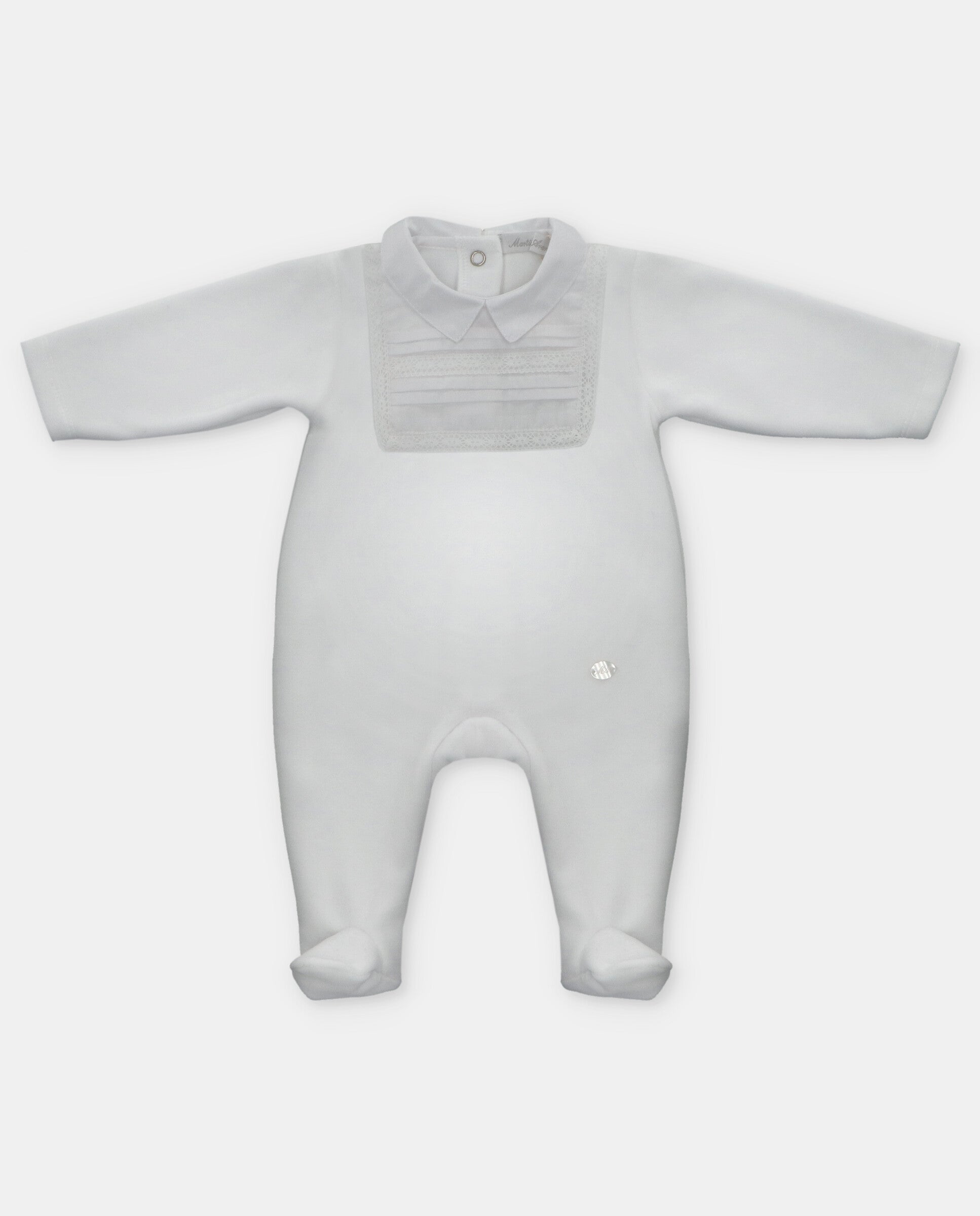 Flounce on chest unisex pyjama