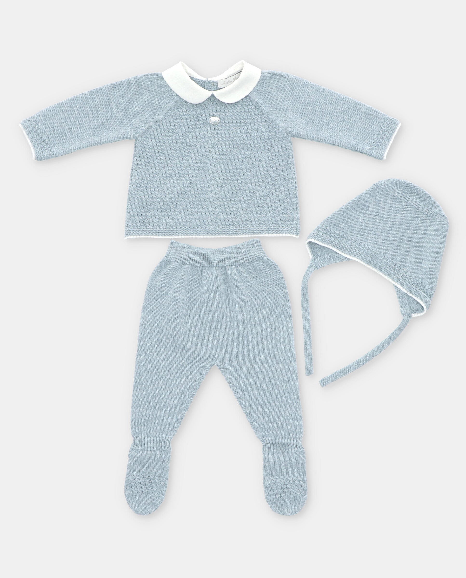 Knitted sweater ,leggings & bonnet set for boys