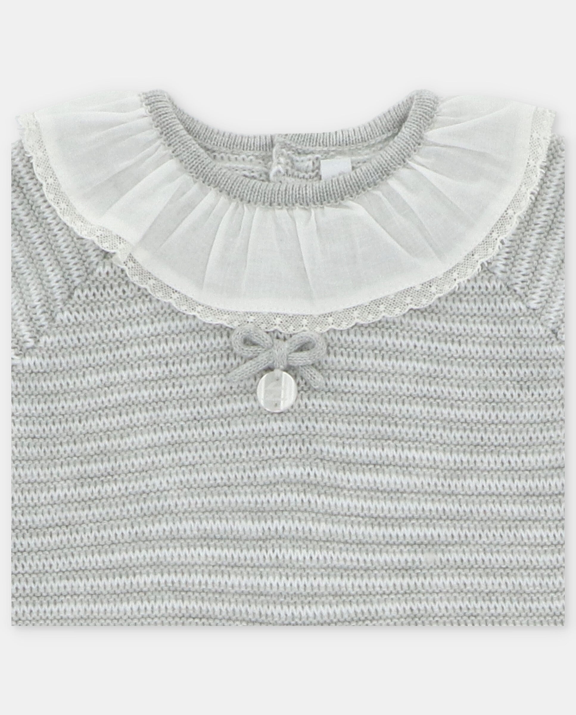 Knitted sweater,leggings & bonnet flounce set for girls