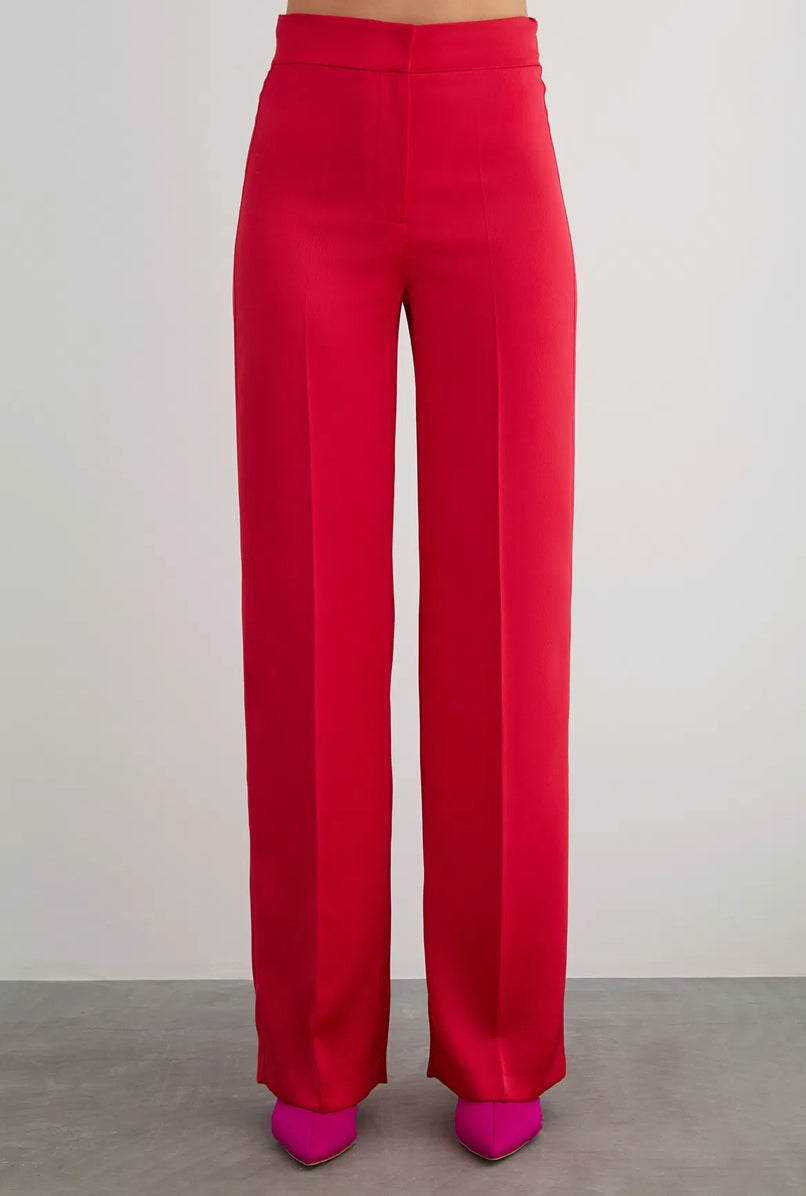 Wide Leg Red Pants