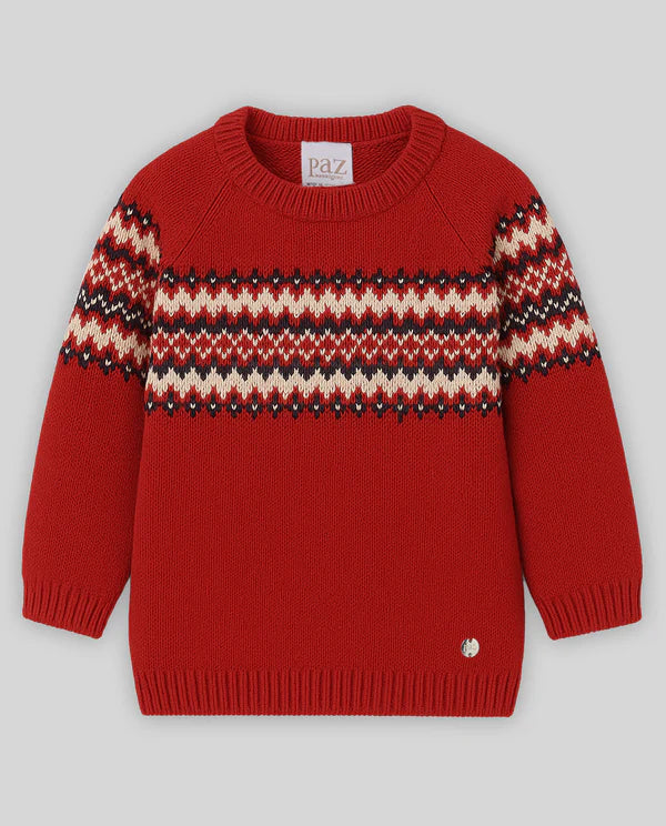 Pompon knitted pullover