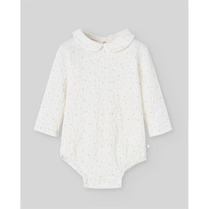 Knit Newborn Body Deva, Cream/Powder Blue
