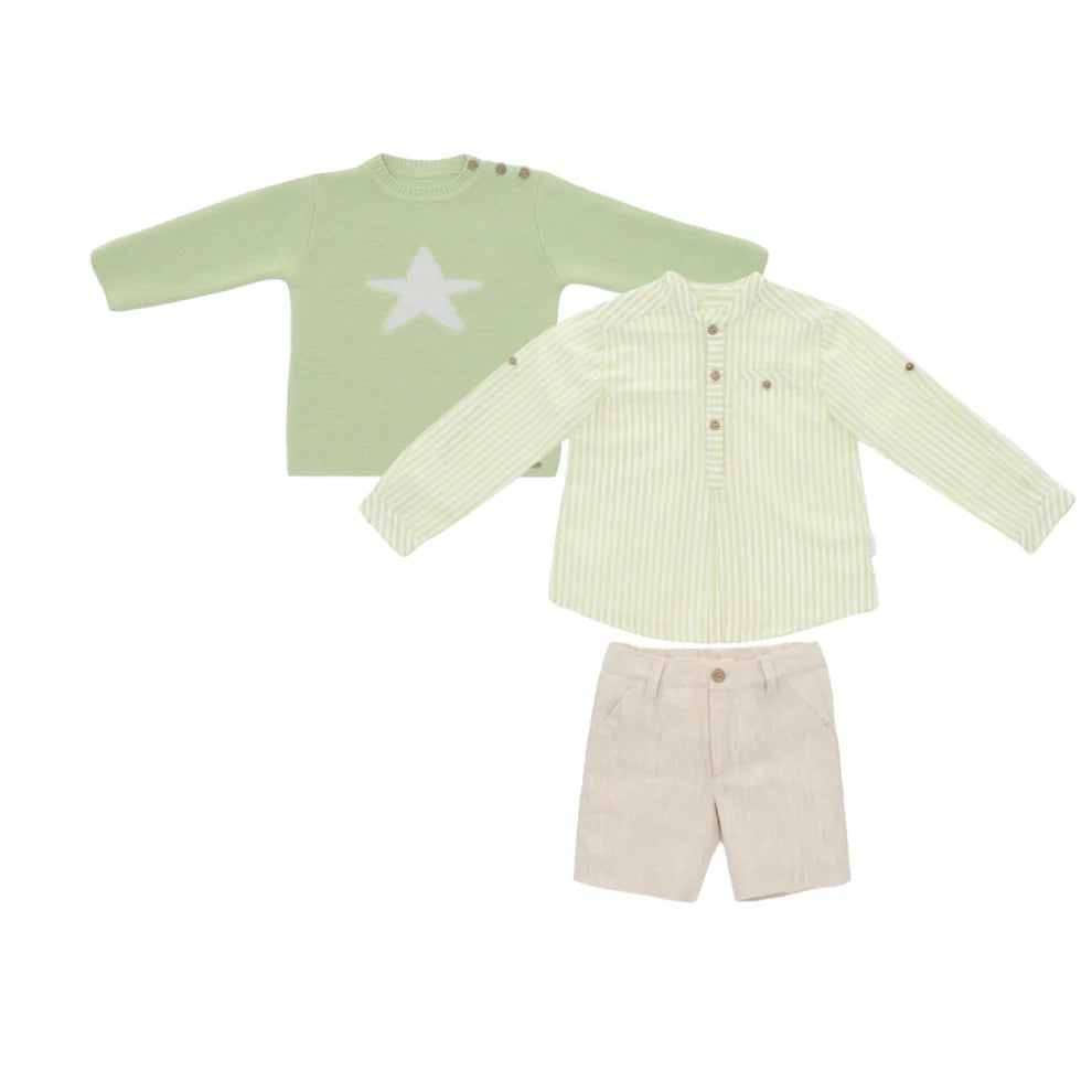 Stripped lime shirt