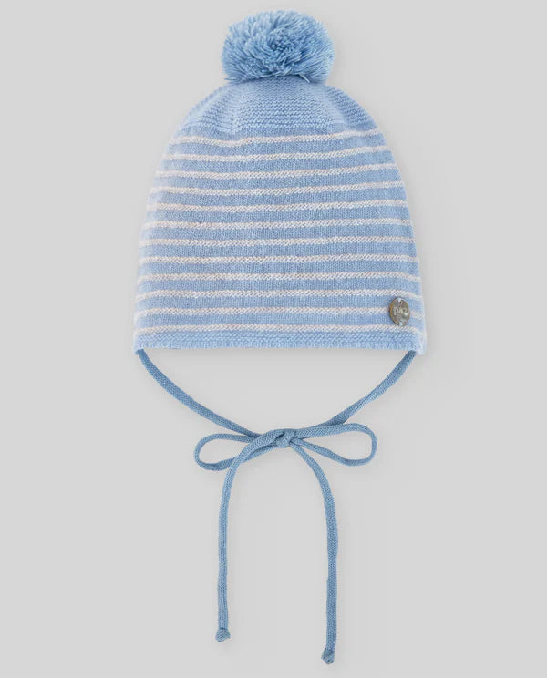 Essentia stripped blue beanie