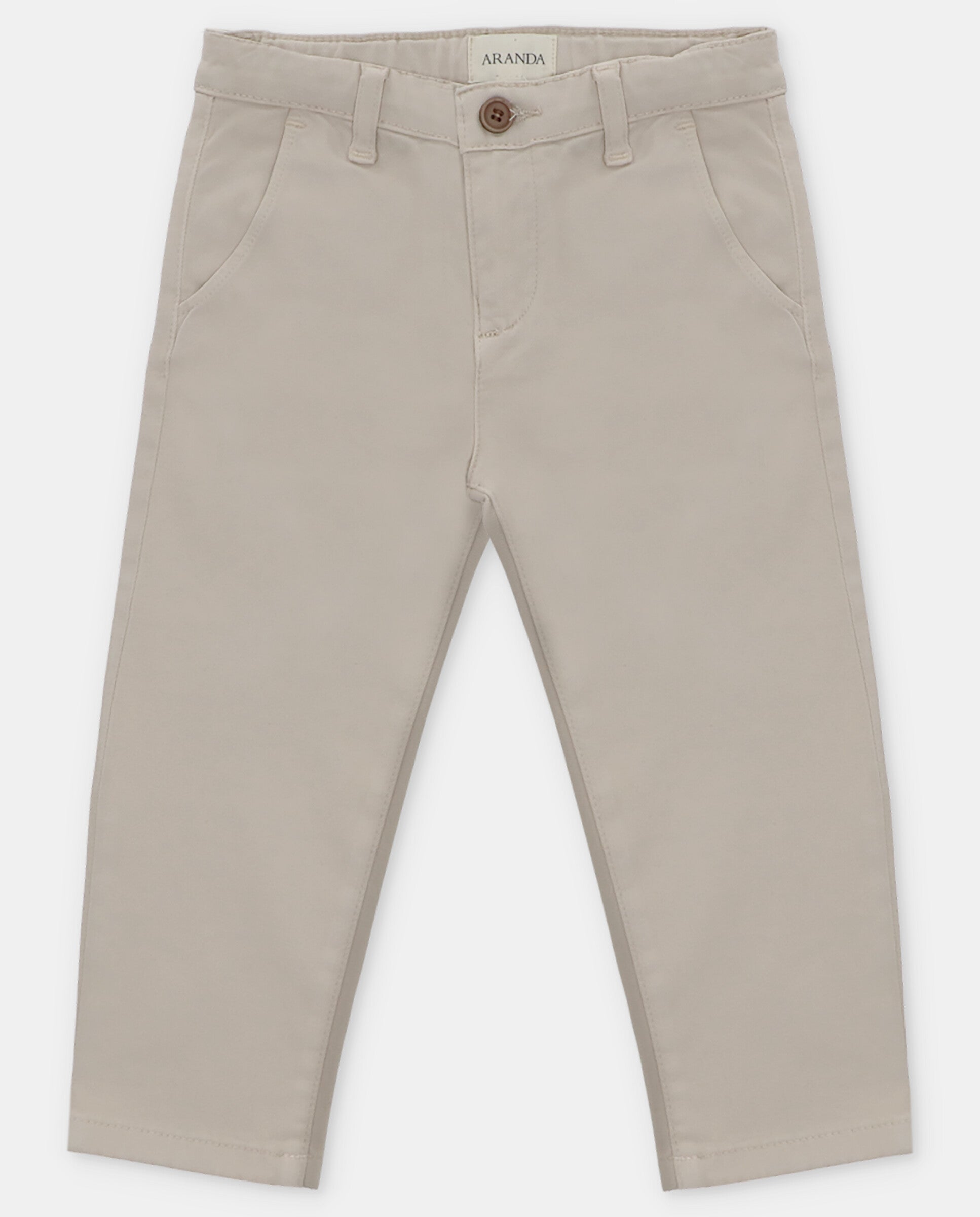 Woven boy  pants with label detailing