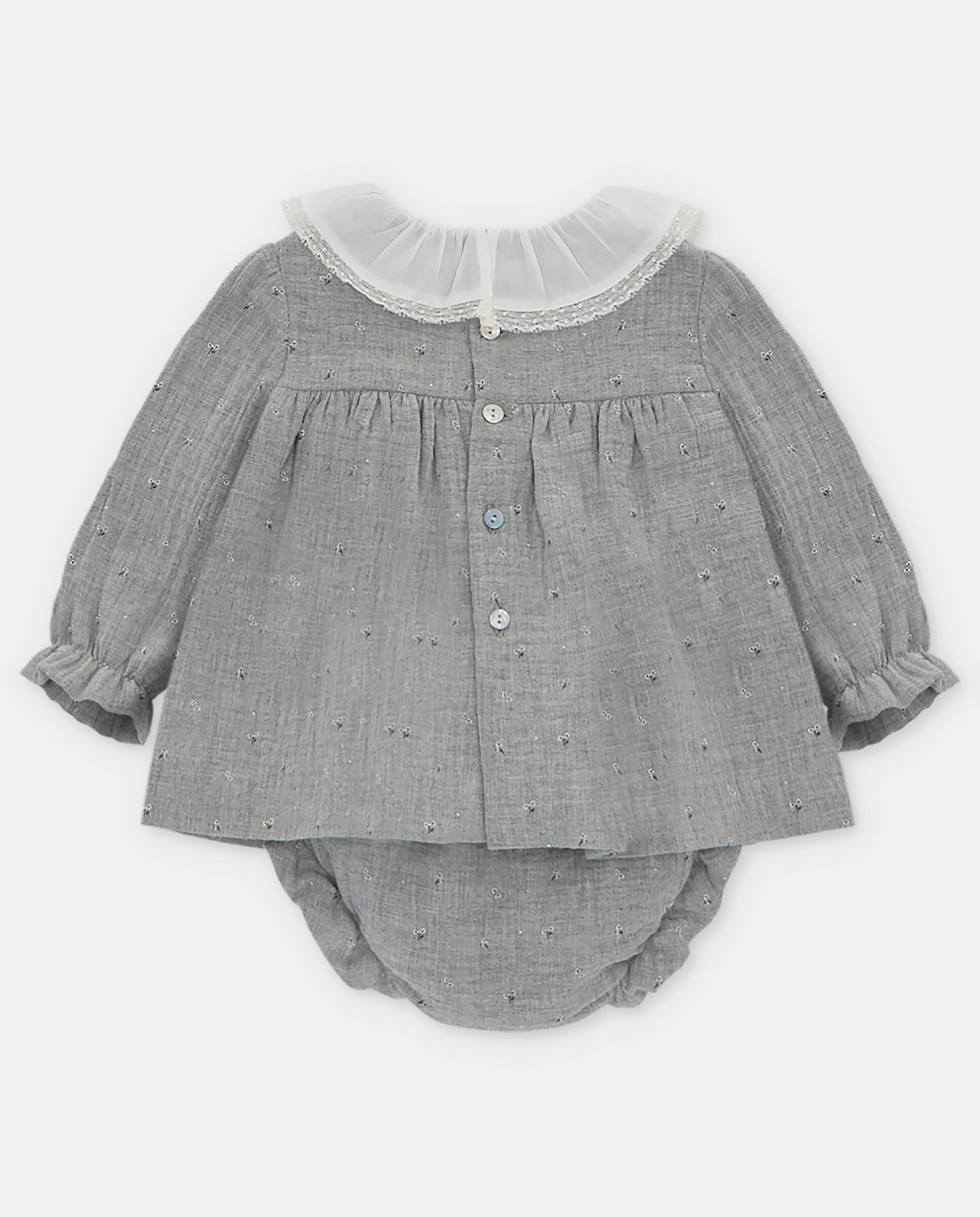 Cover printed dress & nappy set