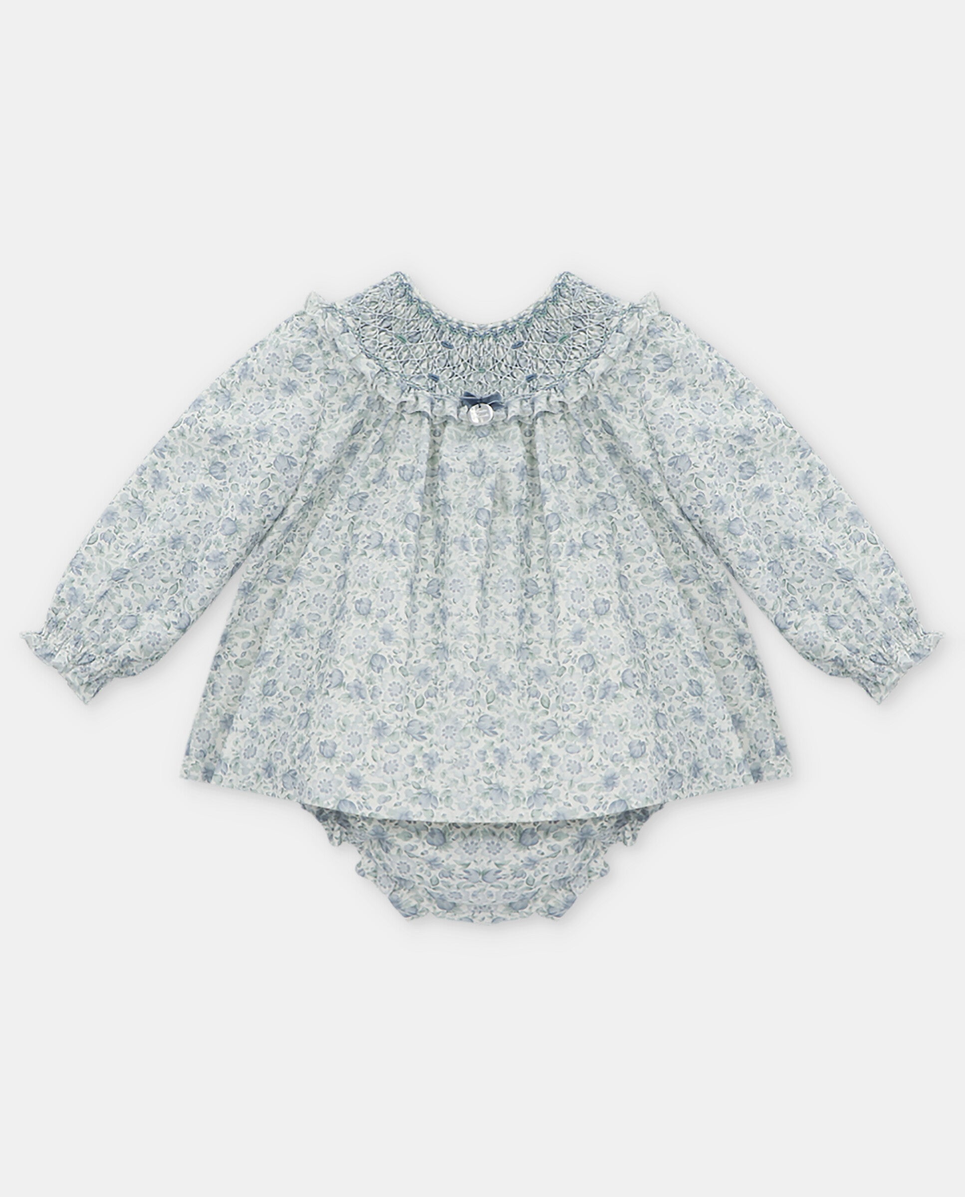 Printed Dress & Nappy Set