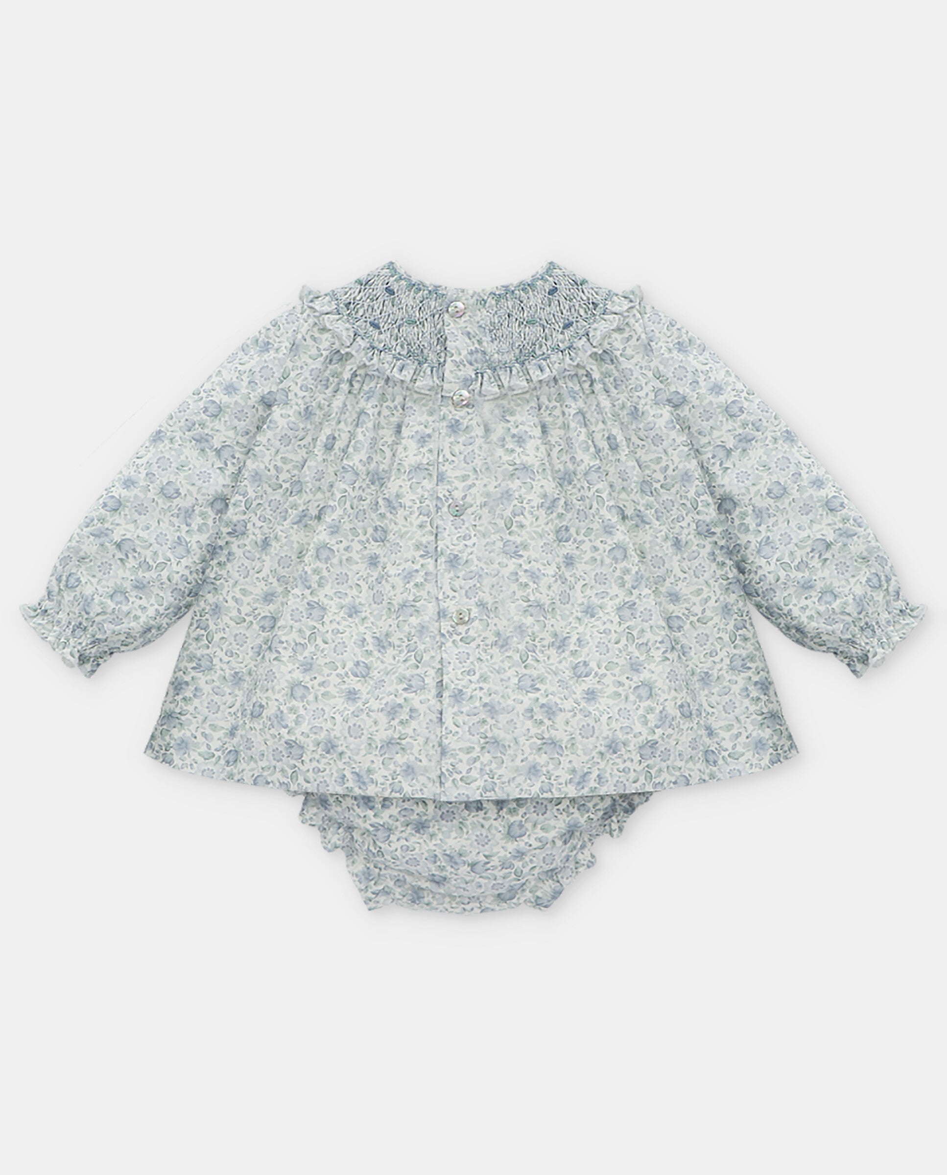 Printed Dress & Nappy Set
