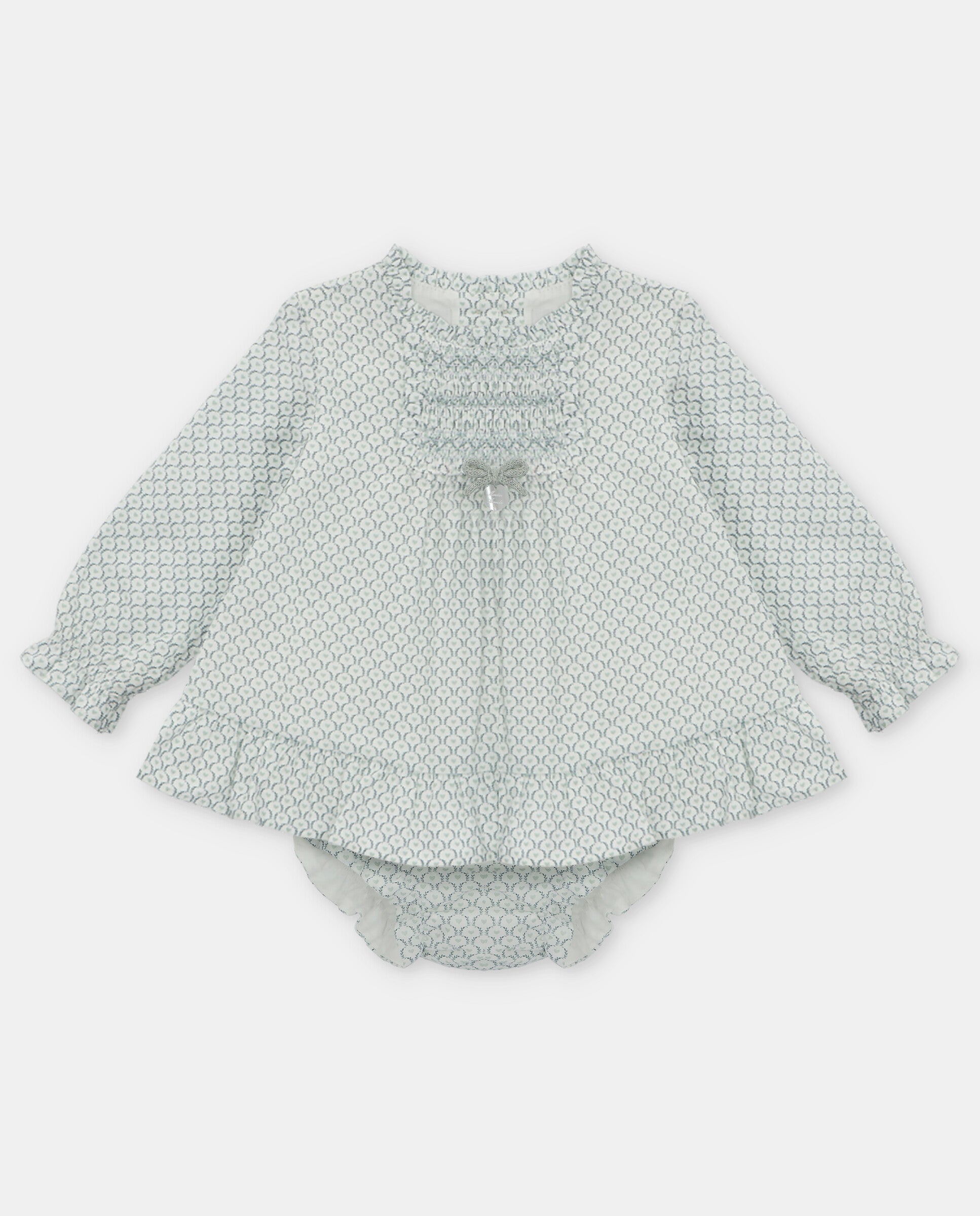 Cover Printed dress & nappy set