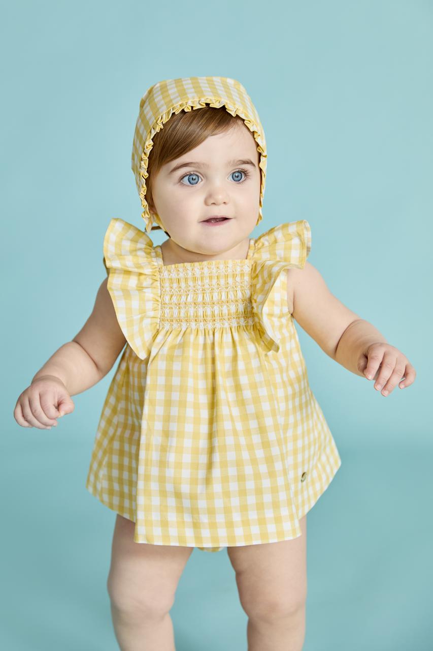 Melara woven dress & nappy set
