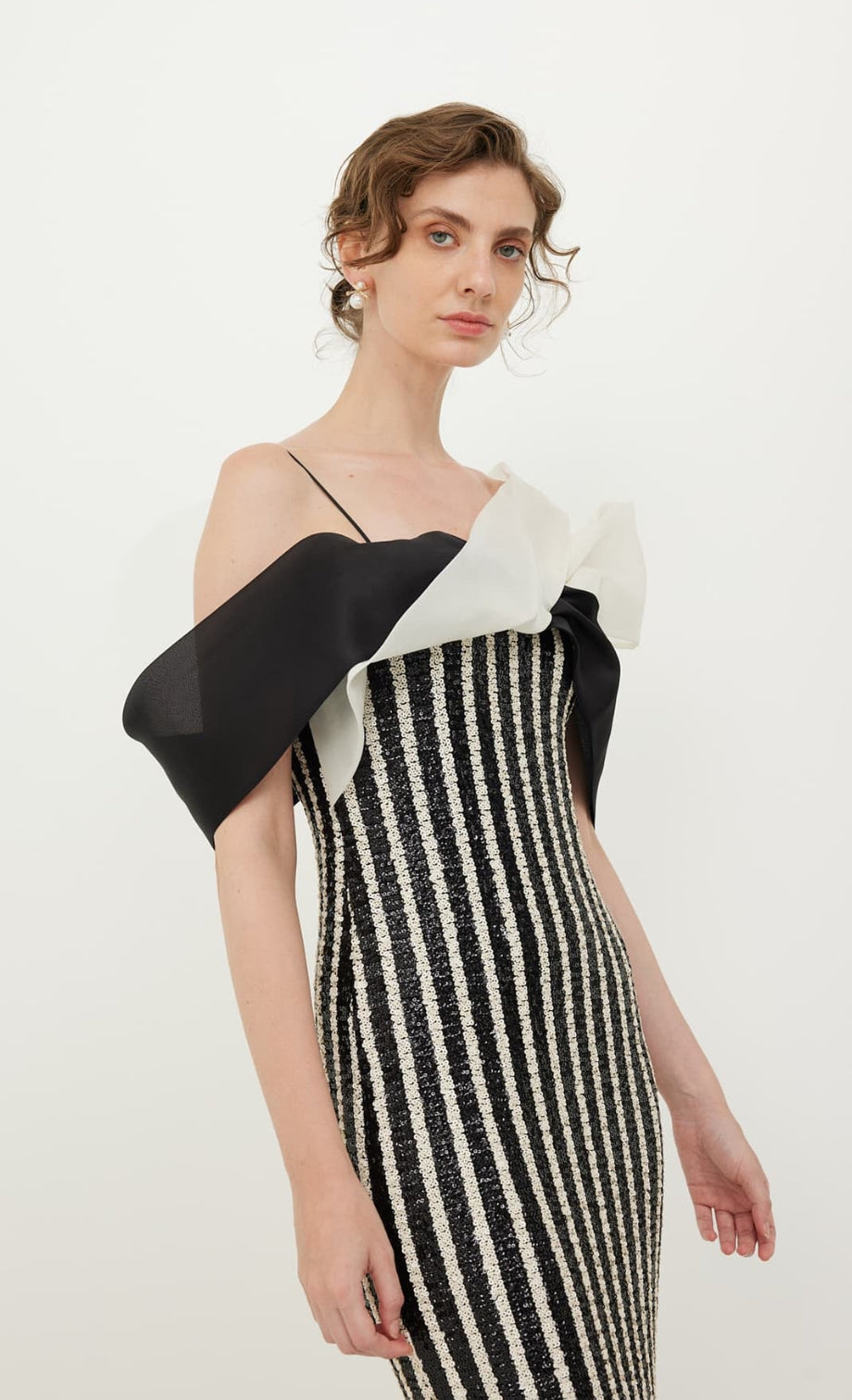 Sequined Evening Midi Dress Multi Color