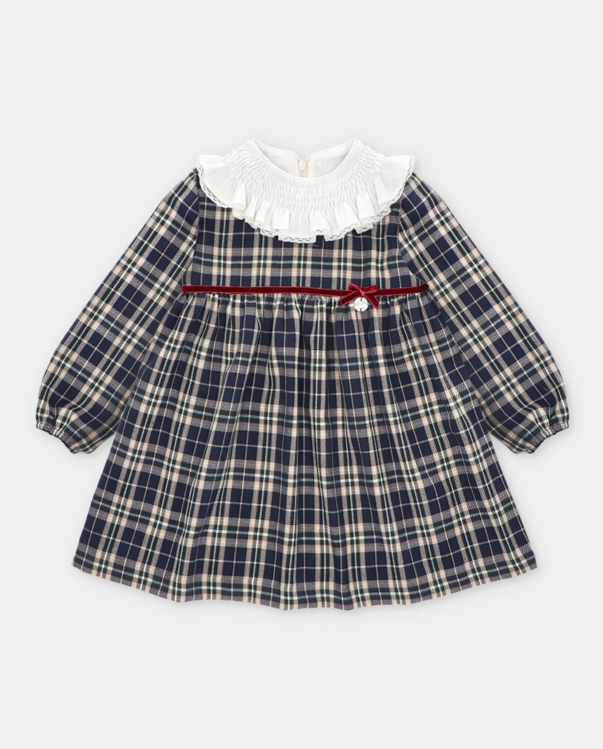 Checkered woven dress