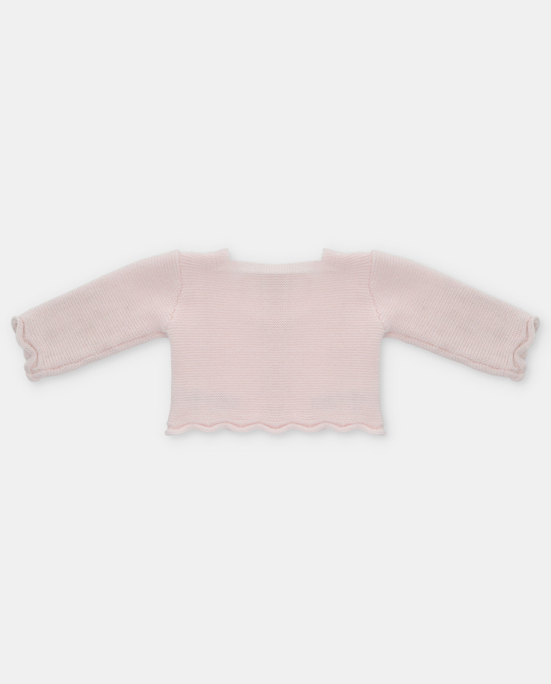 Short sleeved knitted girl cardigan
