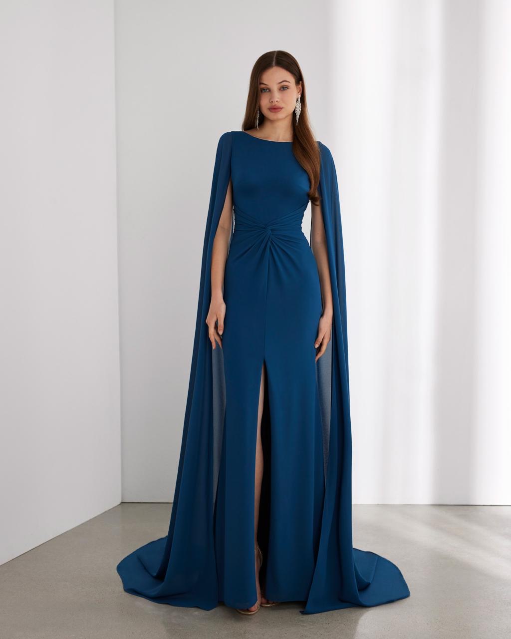 Rosa Clara's Evening Chiffon Gown with Mousseline Capes