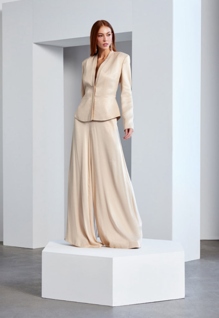 Back Detailed Silk Sparkling Set
