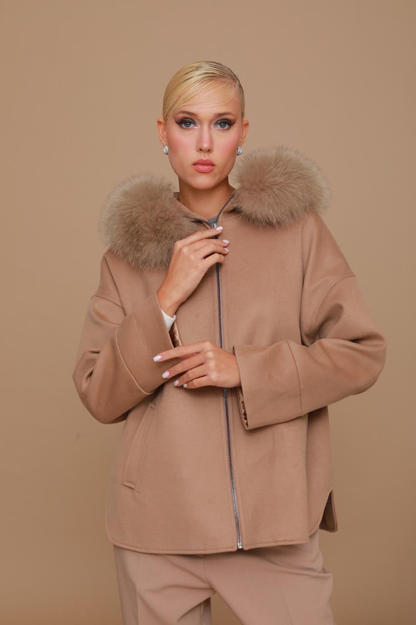Faux Fur hooded Jacket
