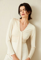V-neck Long Sleeve Jumpsuit
