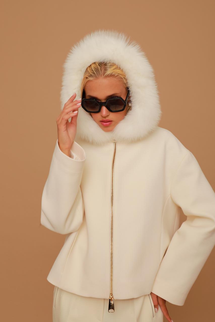 Faux Fur hooded Jacket
