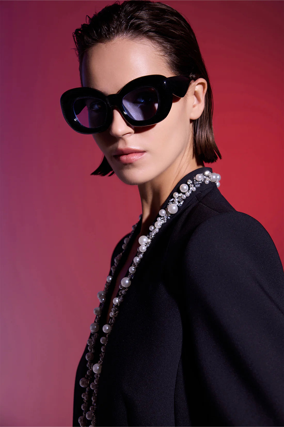 Black Stone Embroidered Suit