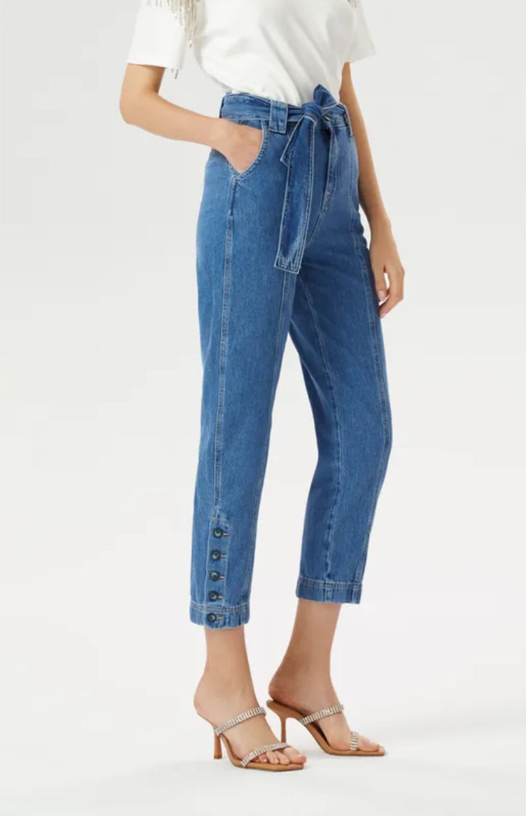 High Waist Cigarette Jeans