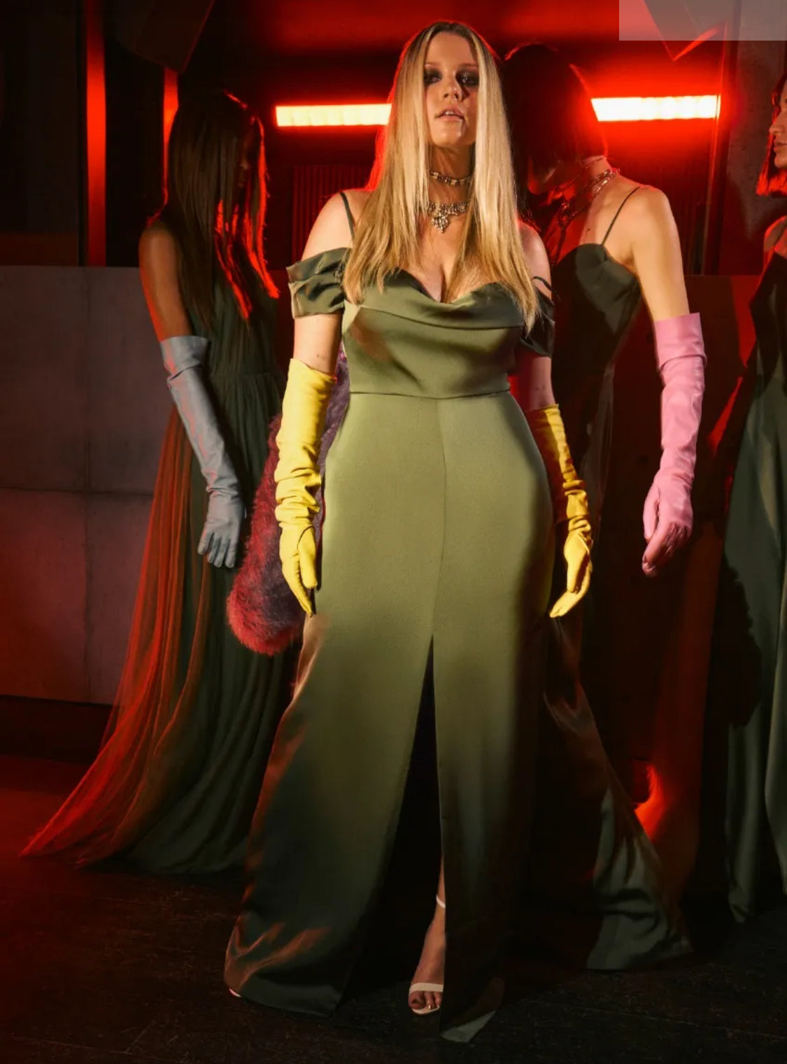 Glamorous Satin Sheath Dress by Vera Wang