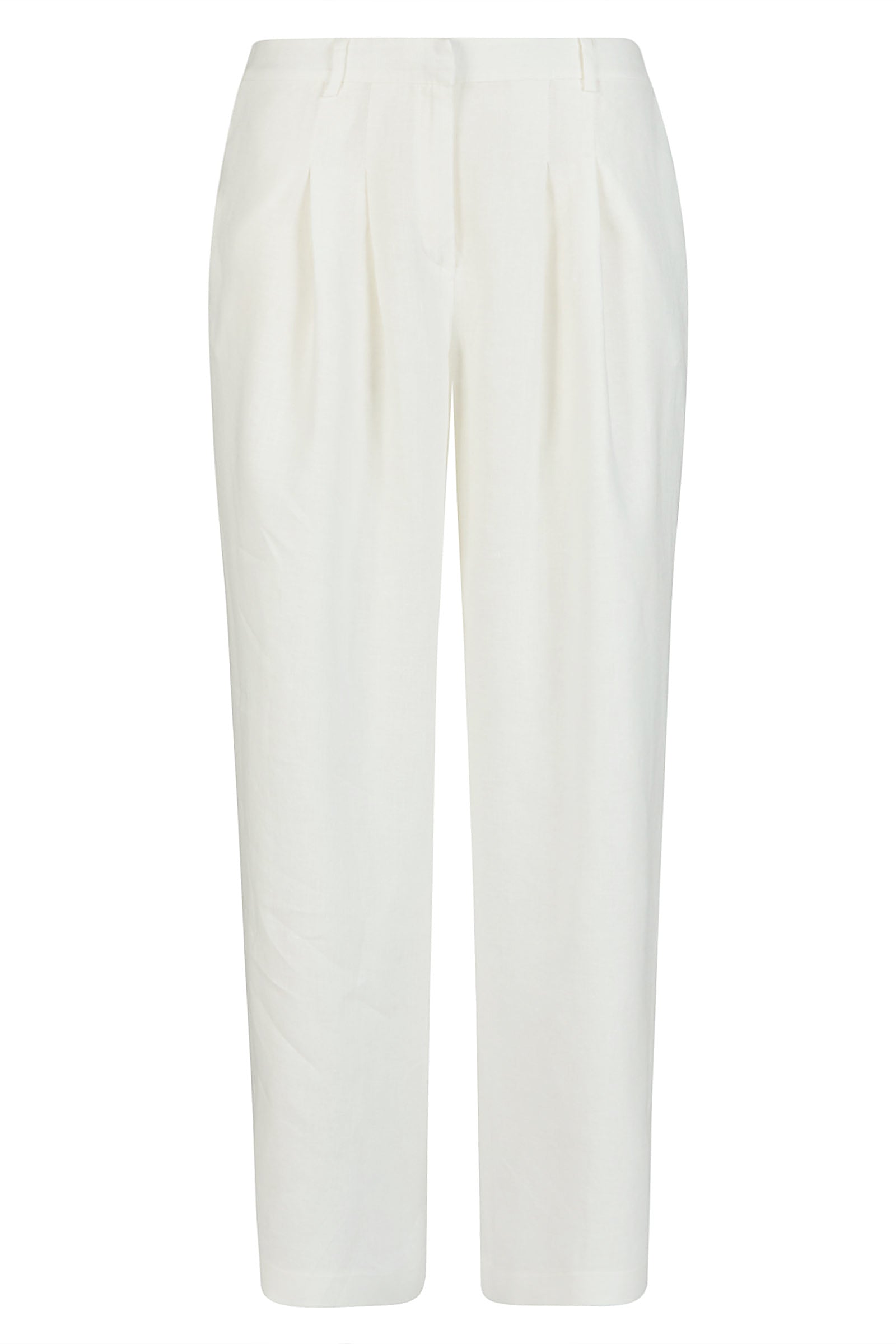 Wide pleated trousers