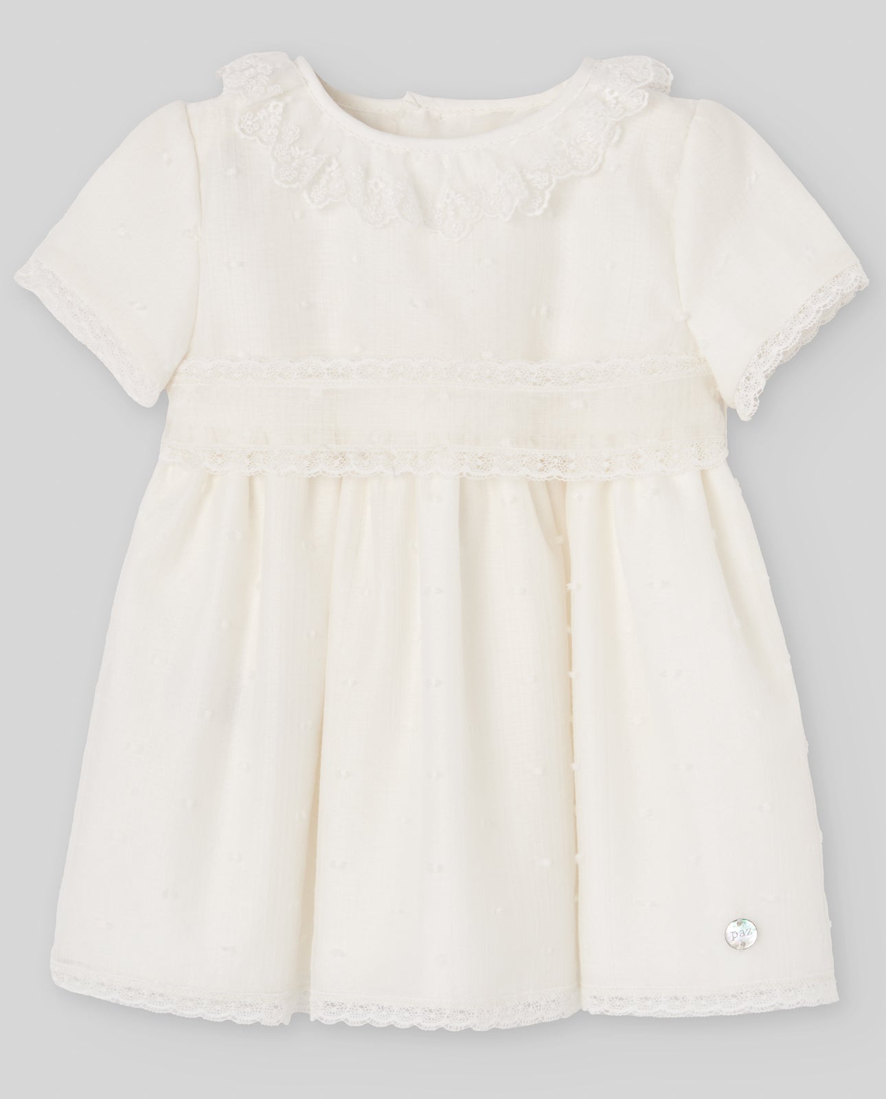 Lace Collar Dress with Bow Detail