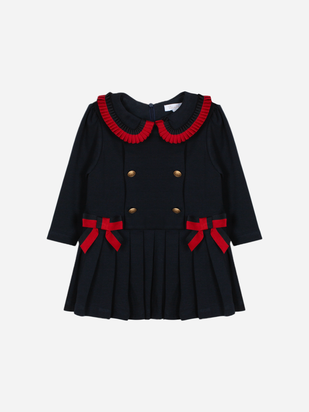 Marine dress with bows