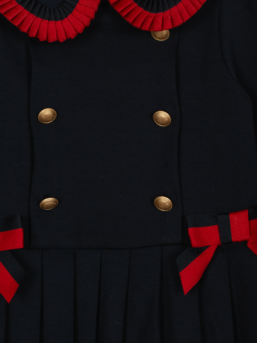 Marine dress with bows