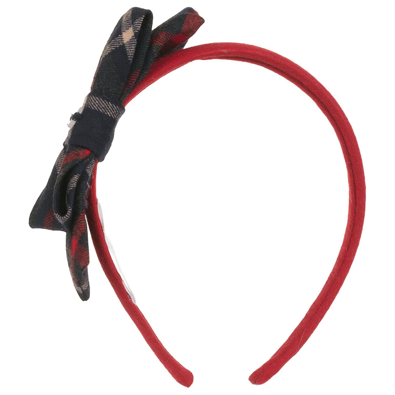 Navy & Red Tartan Headband