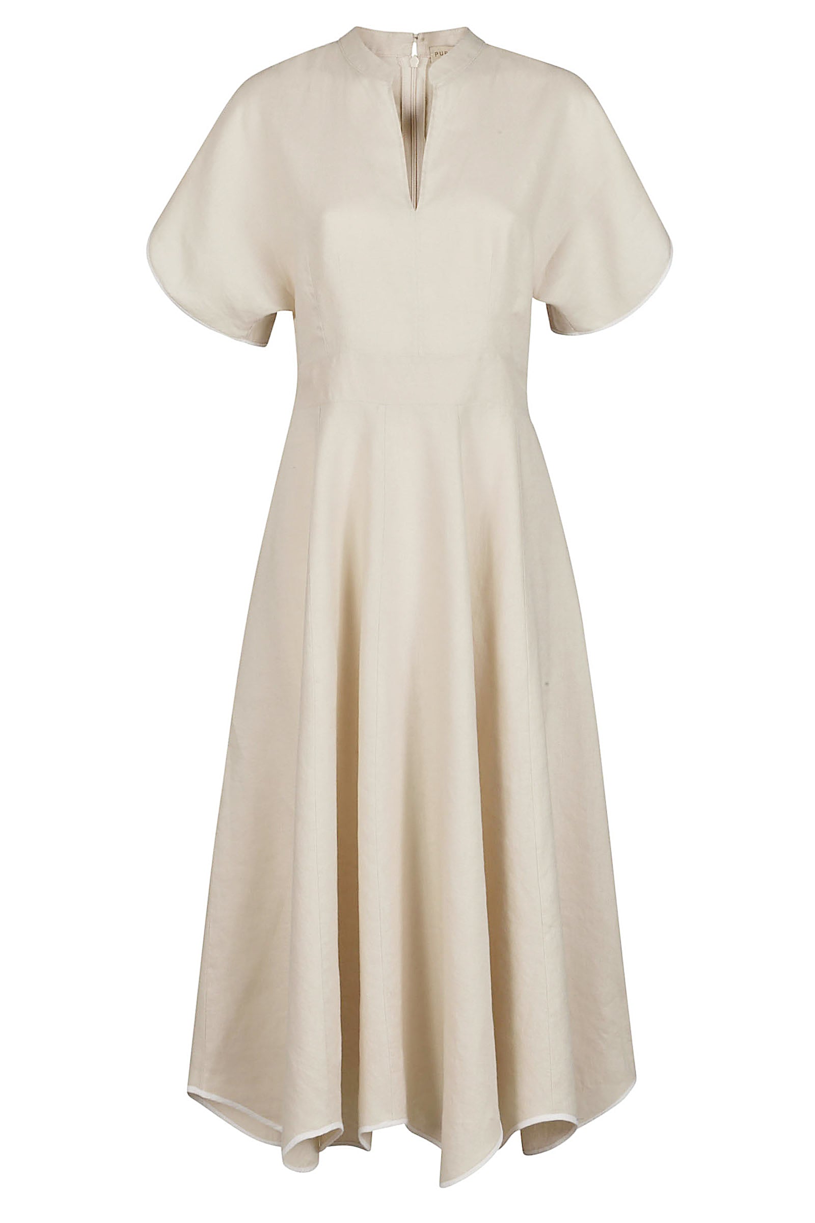 Kimono dress with contrast detail.