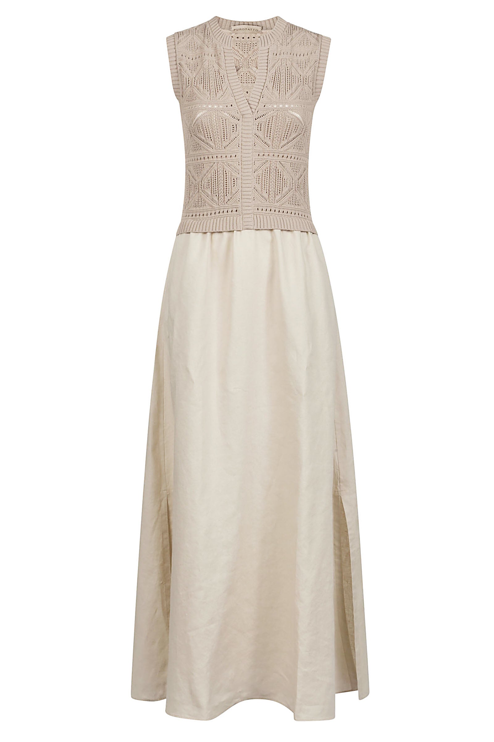 Dress with knitted body