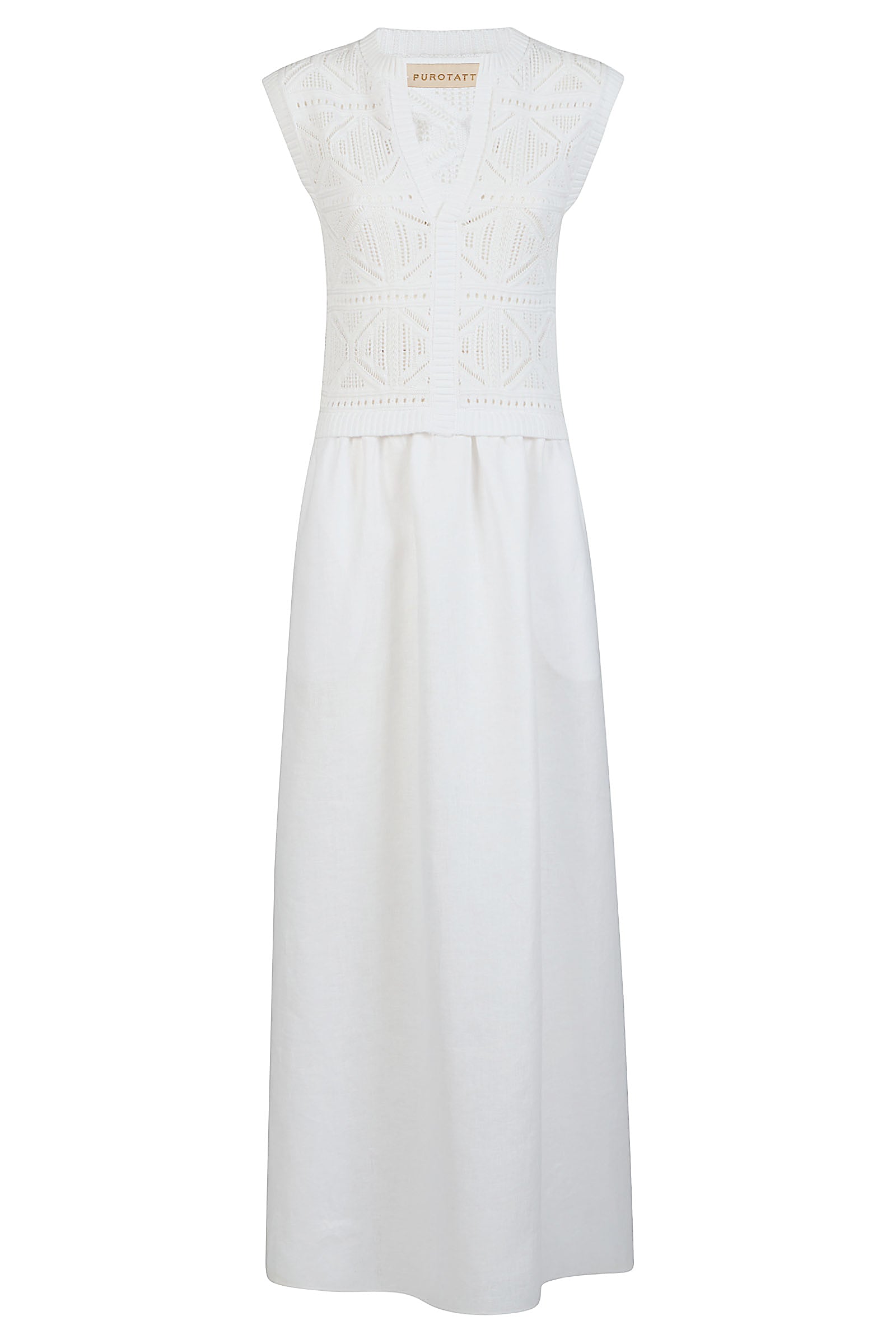 Dress with knitted body