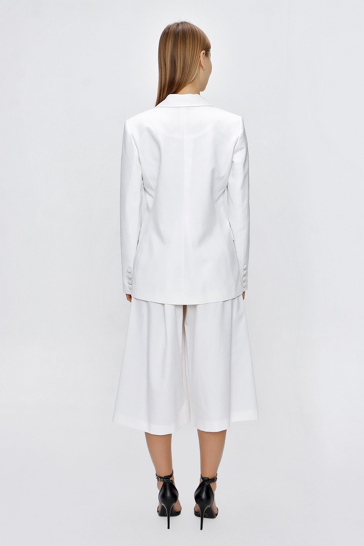 Classic Ecru Trousers Jacket Suit