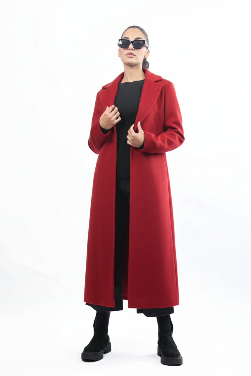 Cashmere Epaullete Maxi Coat