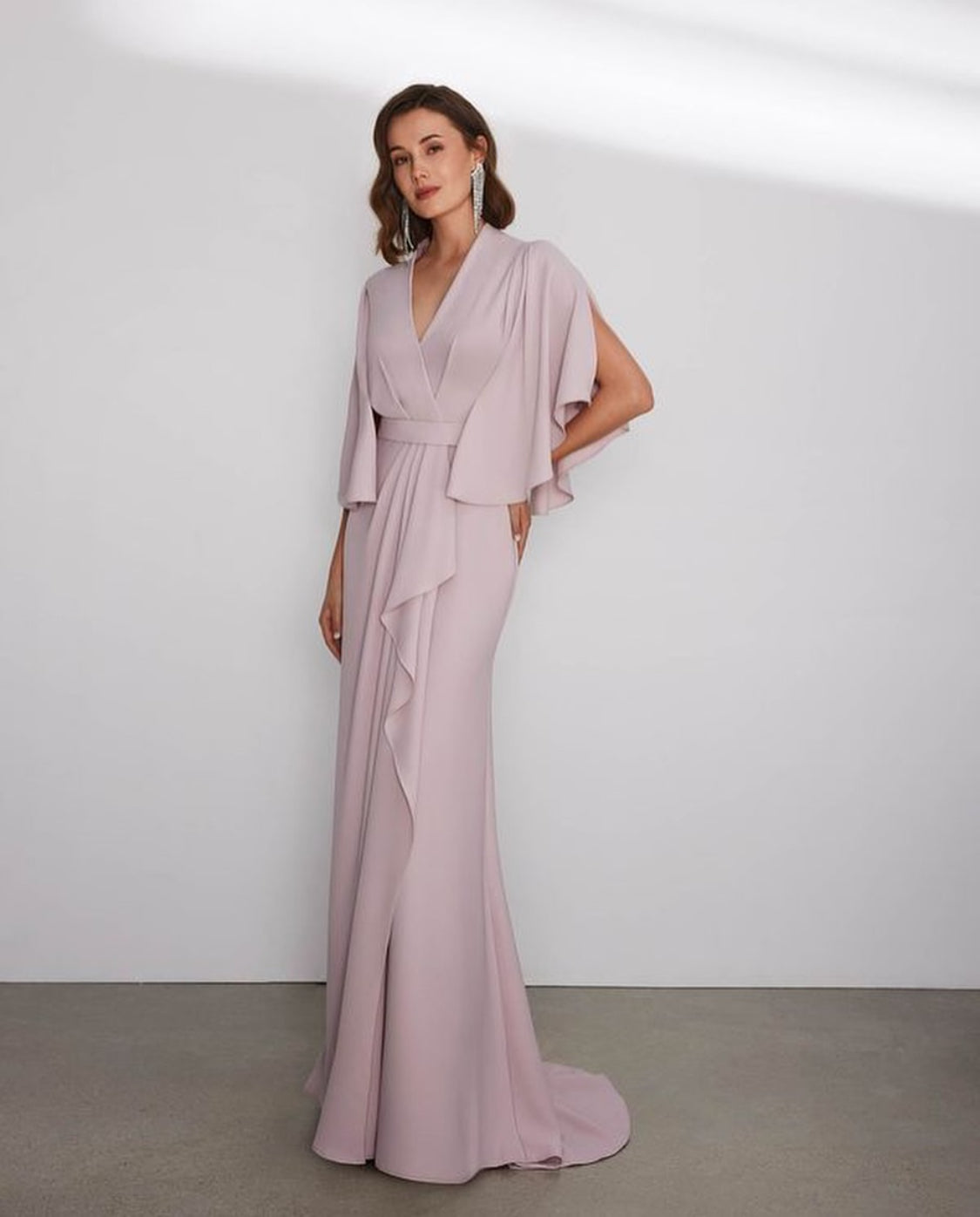 Fluid Crepe Evening Dress by Rosa Clará