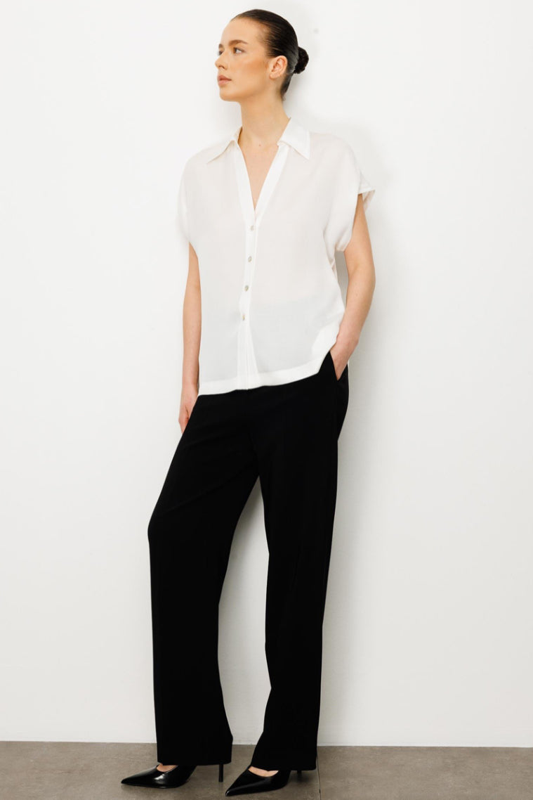 Low Sleeve Collar Shirt