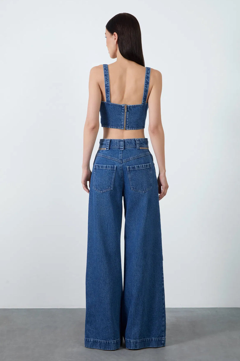 Buckle Strap Crop Top Set