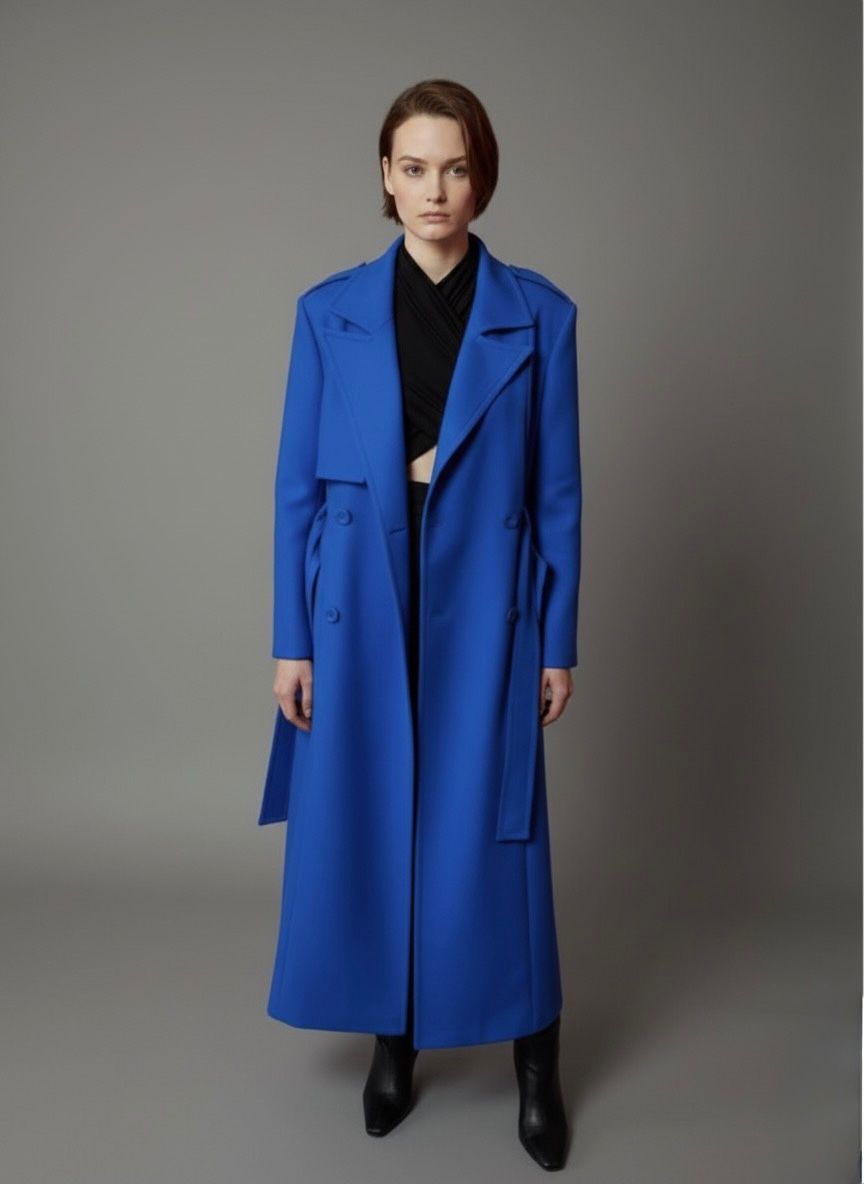 Cashmere Epaullete  Maxi Coat