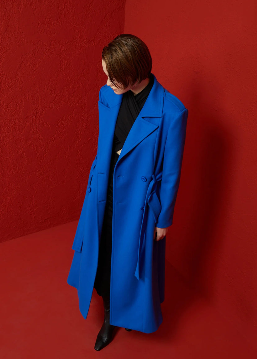 Cashmere Epaullete  Maxi Coat