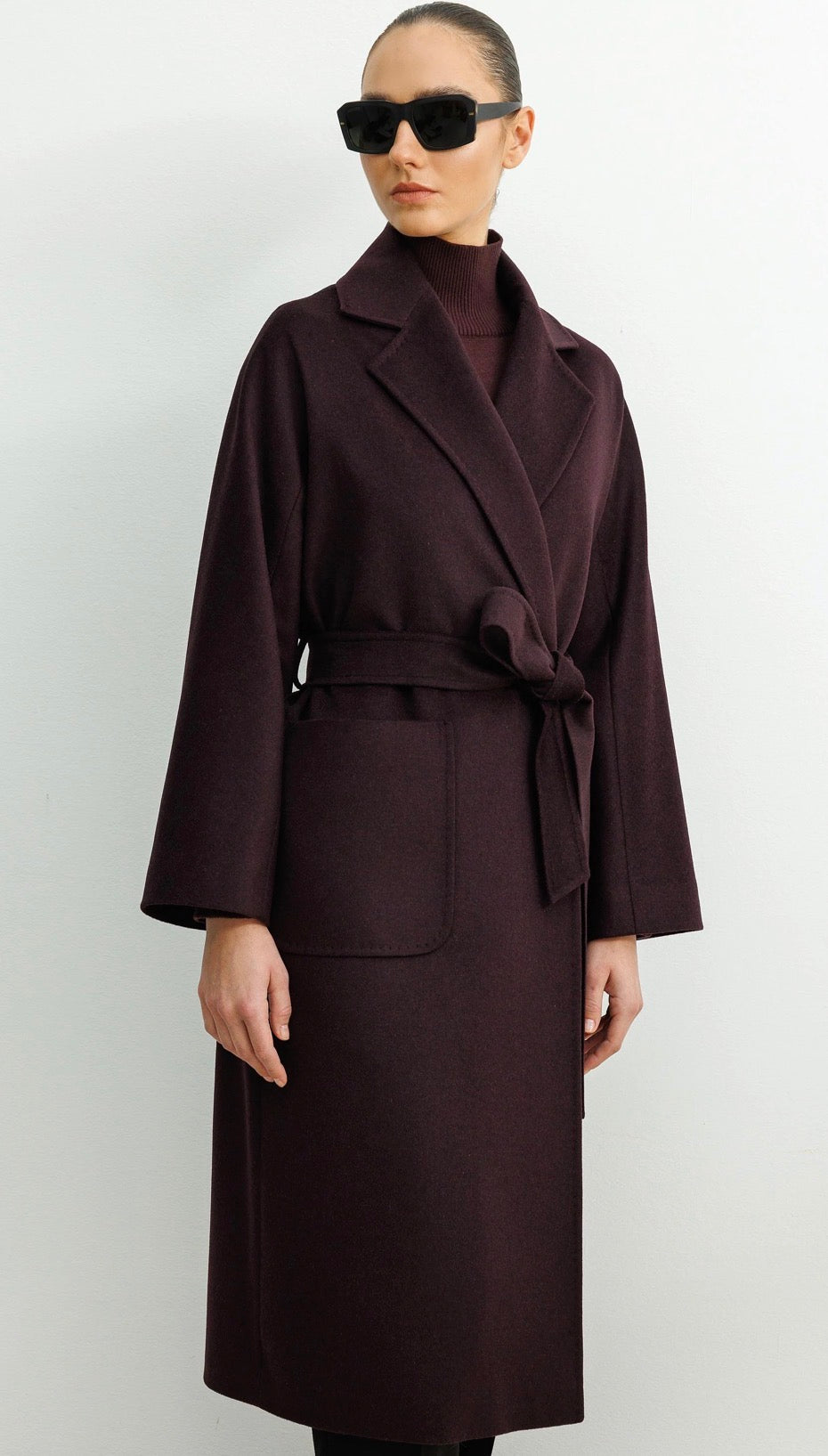 Outer Pocketed Belted Coat