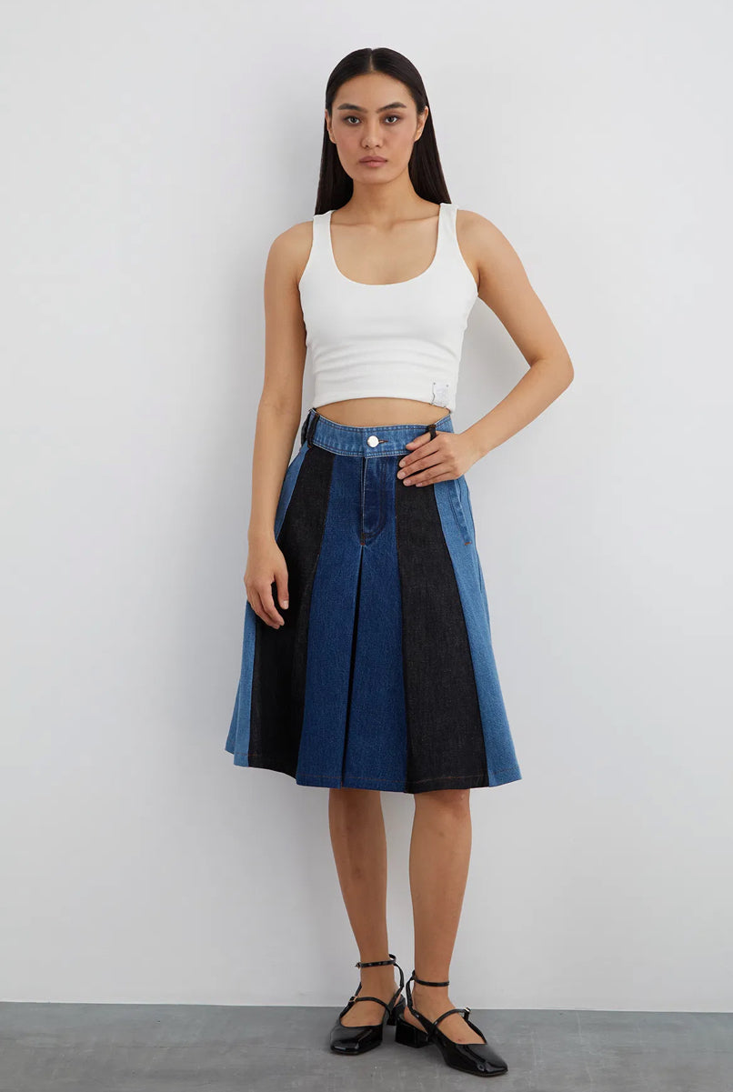 Patchwork Bermuda Skirt