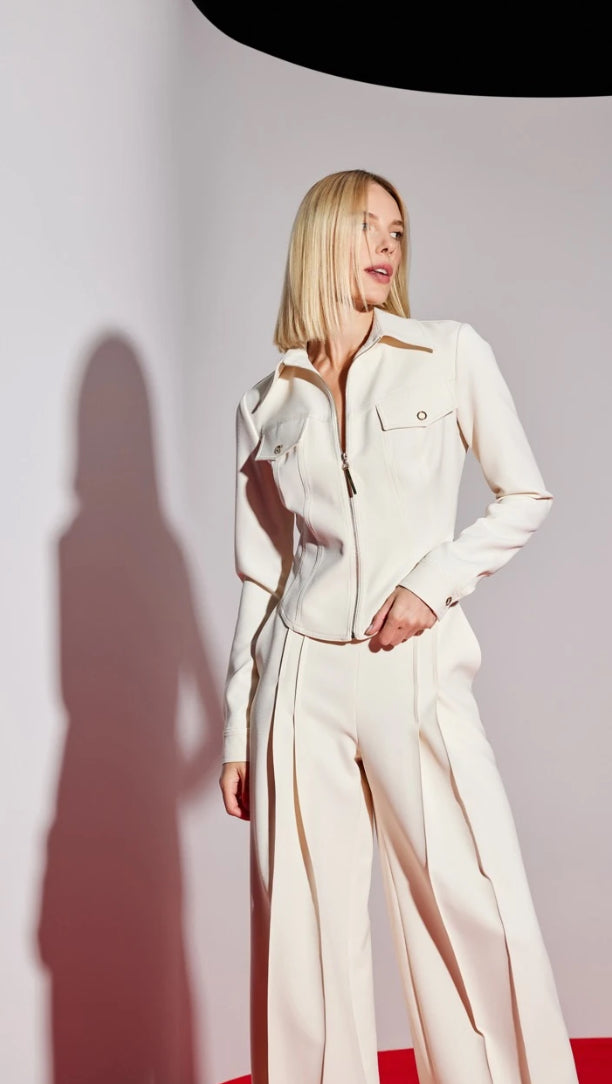 Zip-Detail Jacket with Matching Pants