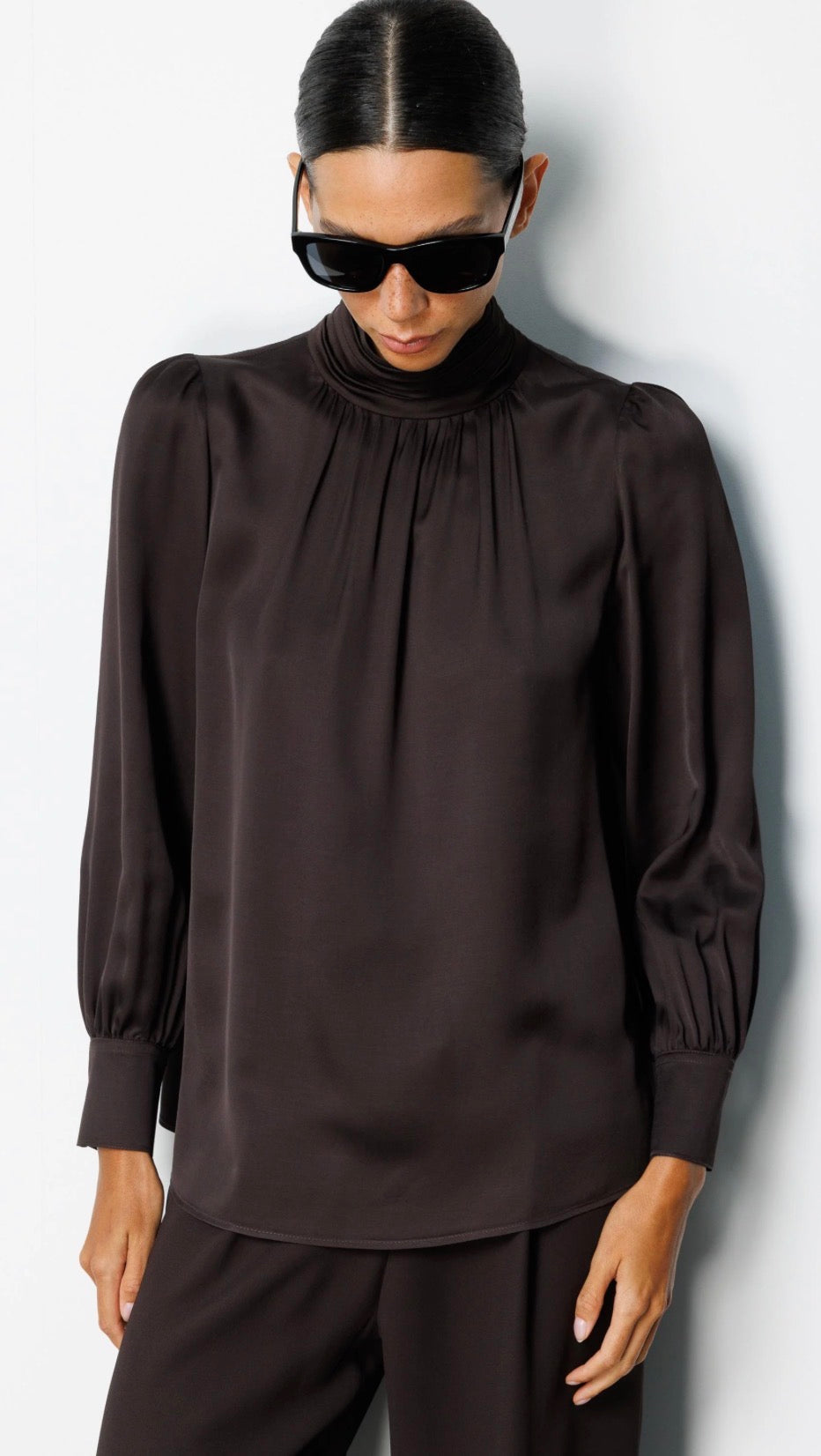 Turtleneck Drape Blouse