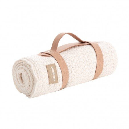 Checkered bamboo Knitted blanket
