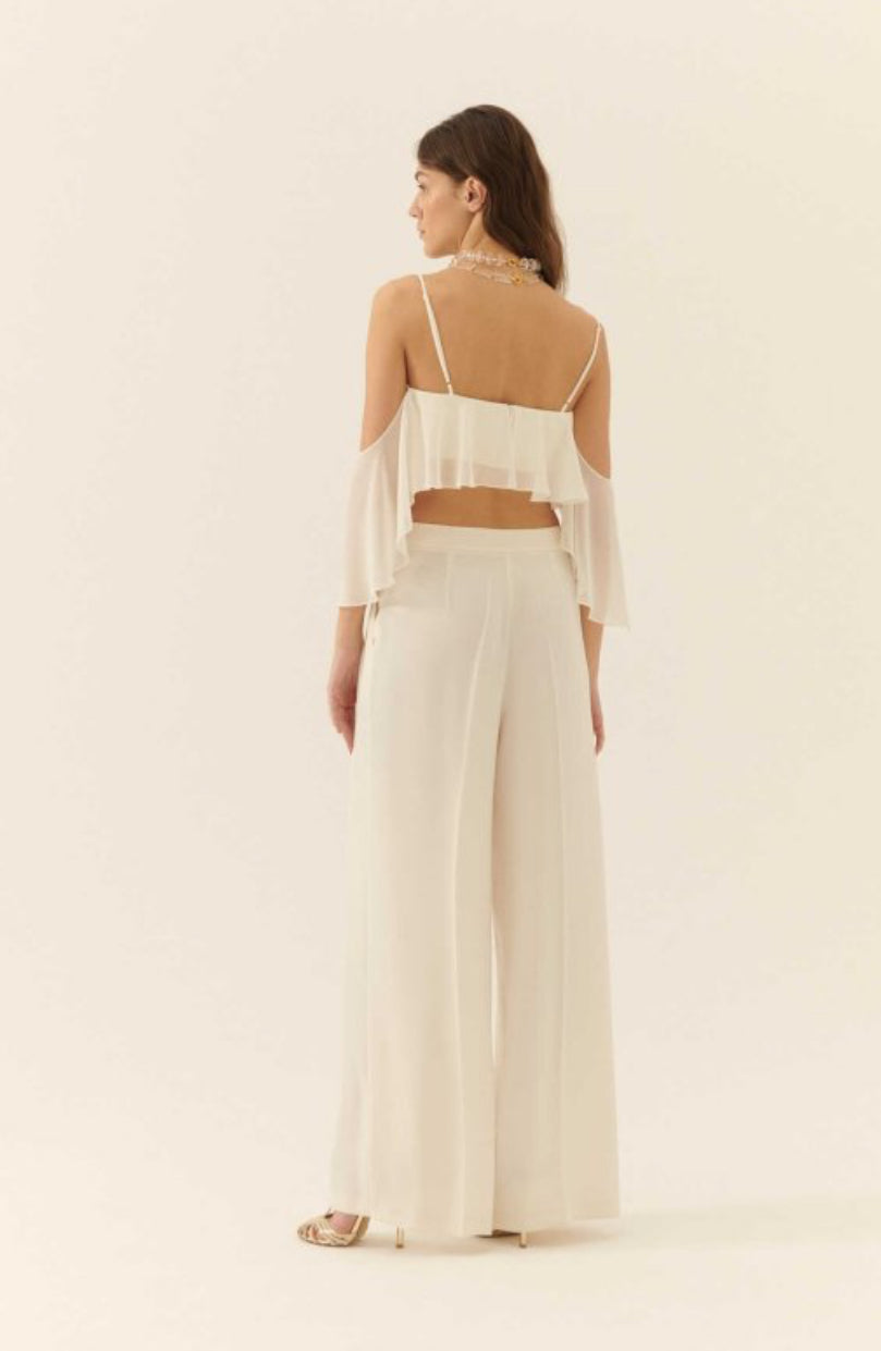 Chiffon Detailed Satin top
